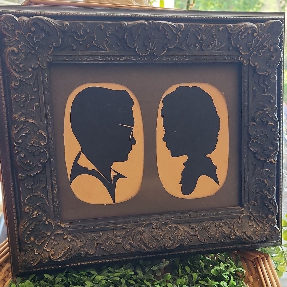 Vintage 1970's Silhouettes Wall Decor